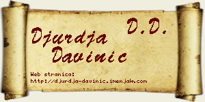 Đurđa Davinić vizit kartica